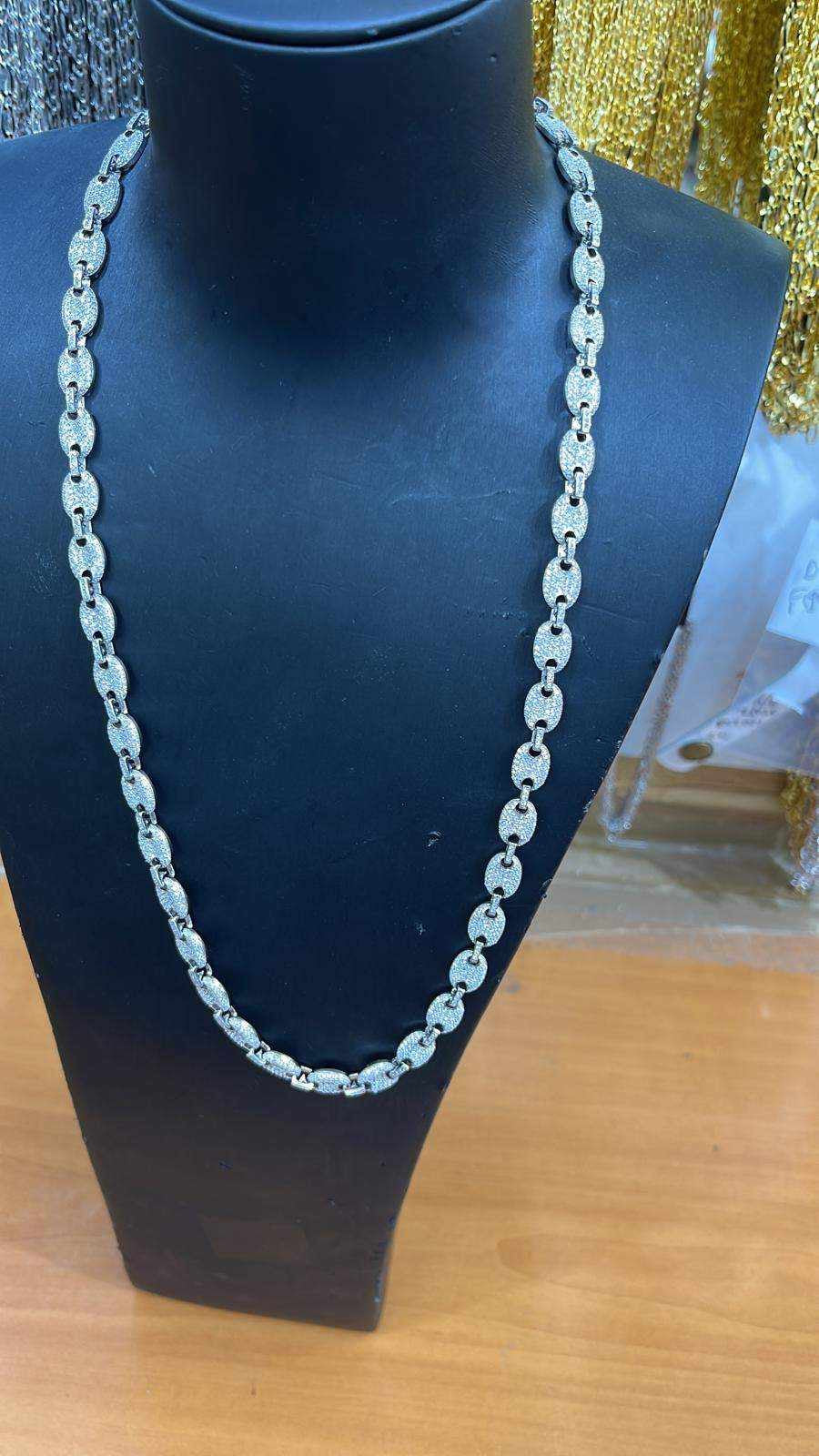 Puff Gucci Hiphop 24in” 8mm Silver Necklace